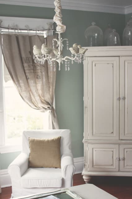 11 ivory curtains with green walls 1
