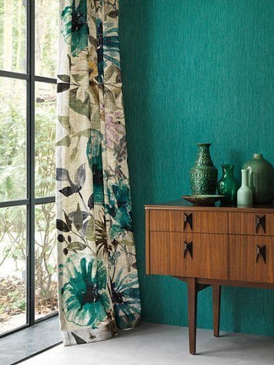 12 floral curtains with green walls 1