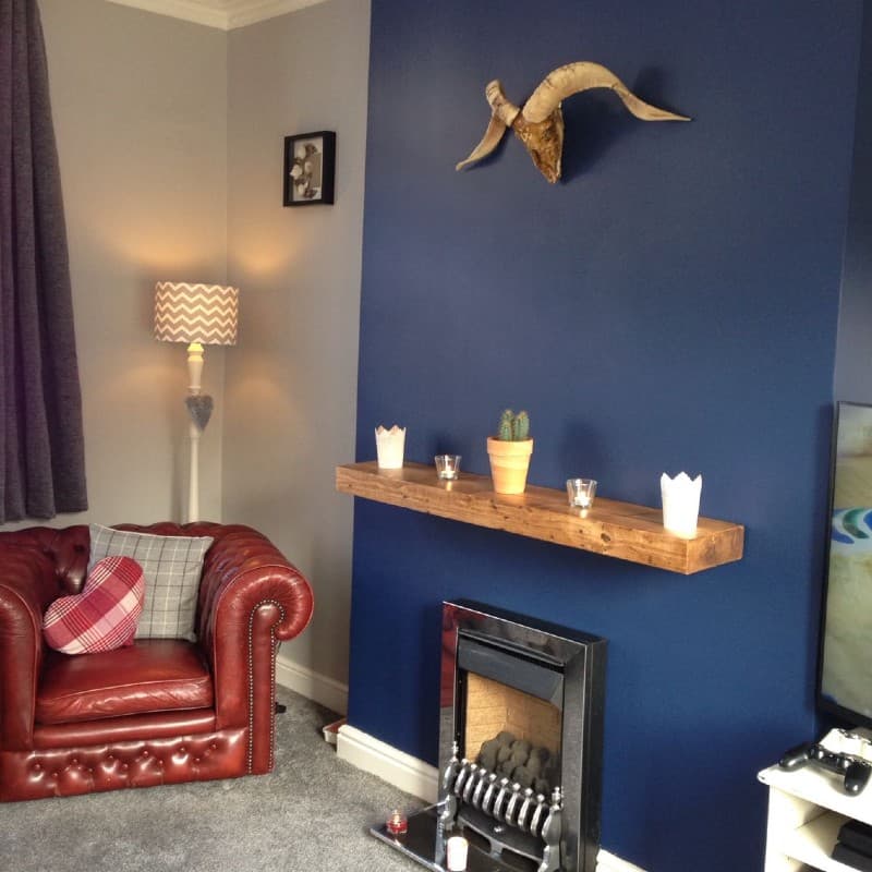 13 sapphire accent wall go with gray walls