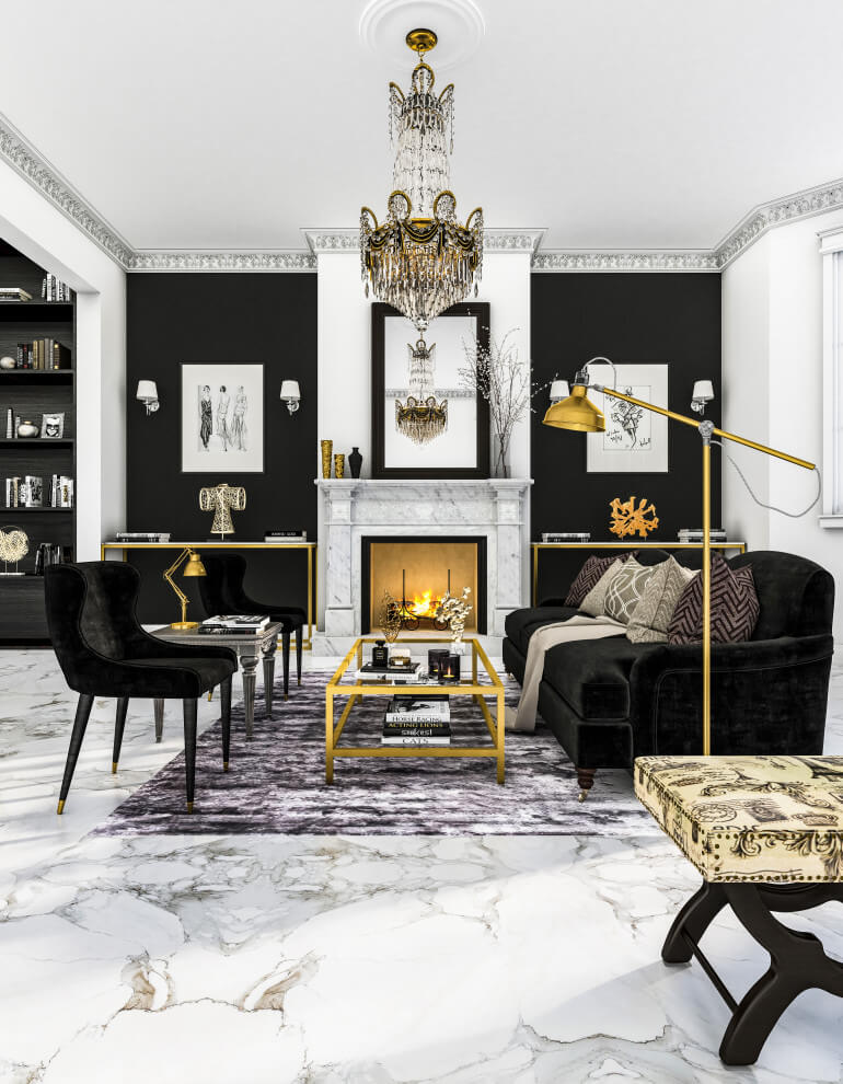 15 black living room ideas