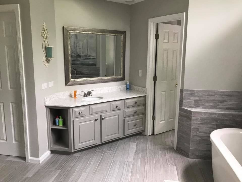 2 bathroom cabinet color ideas