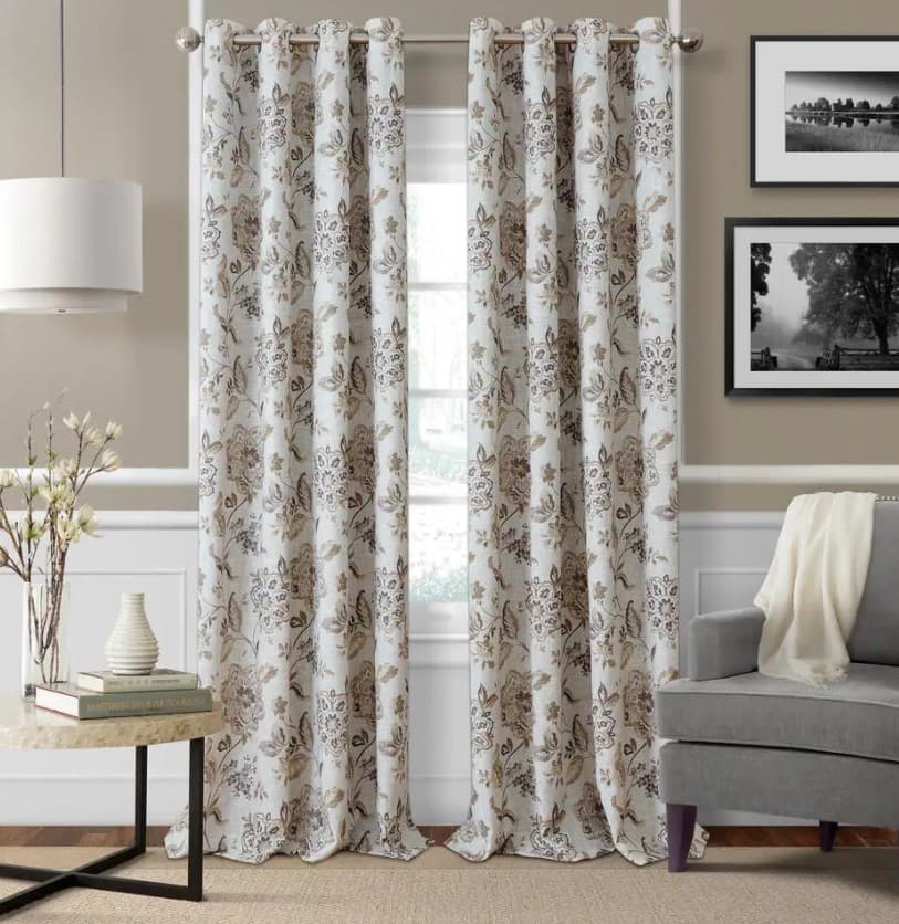 22 natural floral curtains go with beige walls