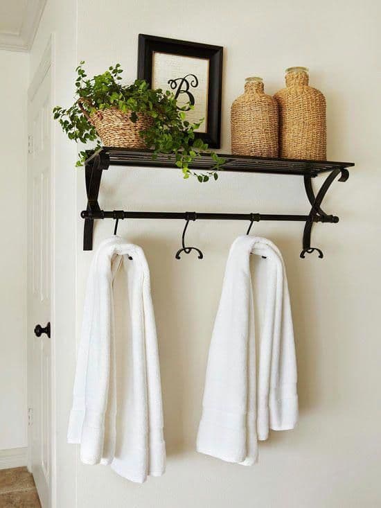Creative Diy Bathroom Towel Rack Ideas, Bathroom Decor Towel Holder