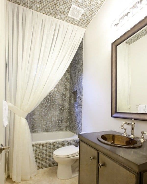 35 Best Bathroom Shower Curtain Ideas, Bathroom Curtain Ideas Images