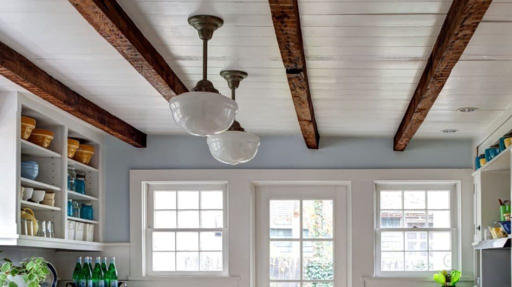 7 Faux Wooden Beams ceiling