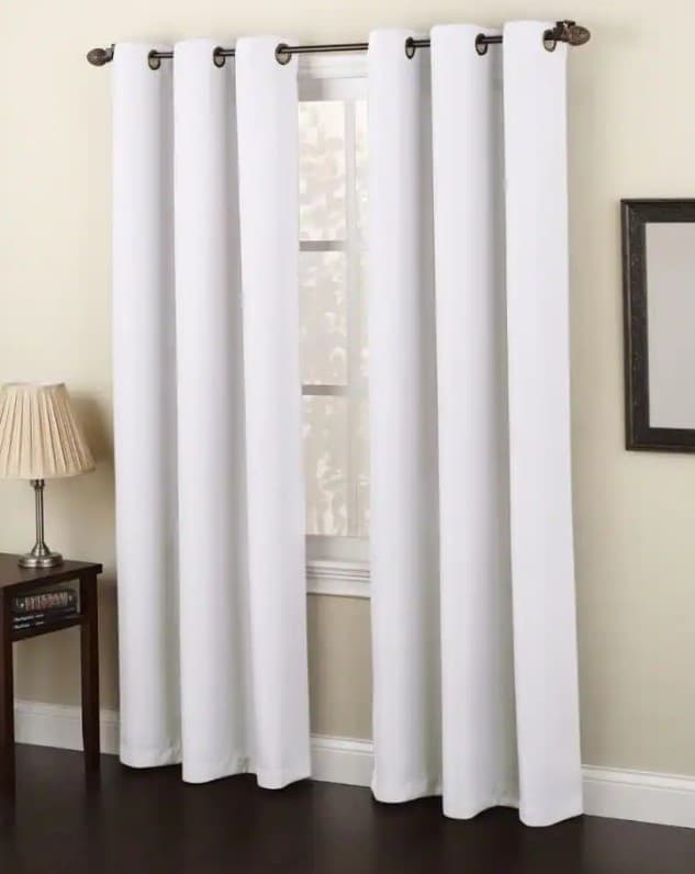 8 white curtains go with beige walls