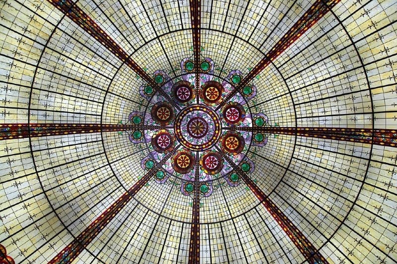 9 stained glass ceiling