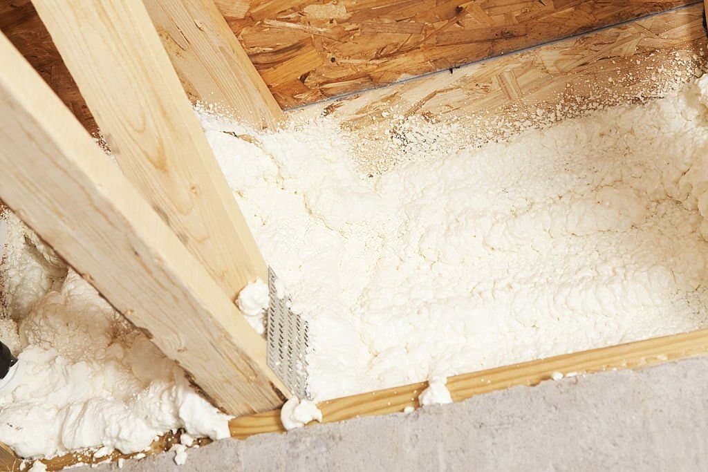 insulated with expandable spray foam insulation