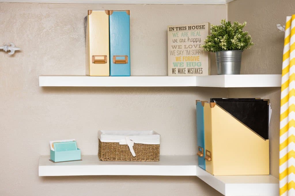 minimalist floating shelves