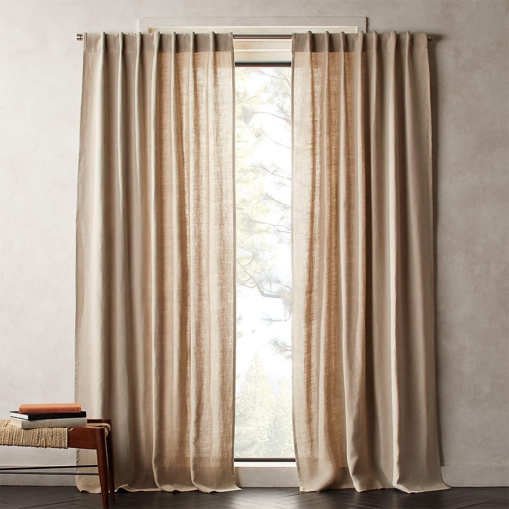 natural linen curtain panel