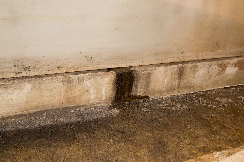 remove water standing in basement