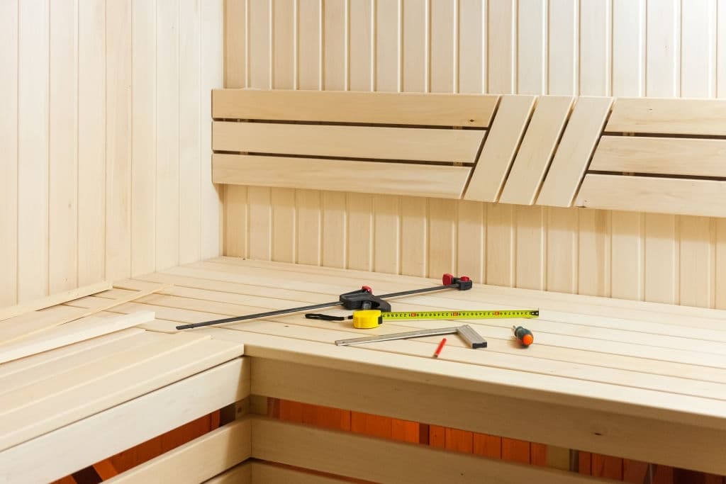 sauna bench dimensions