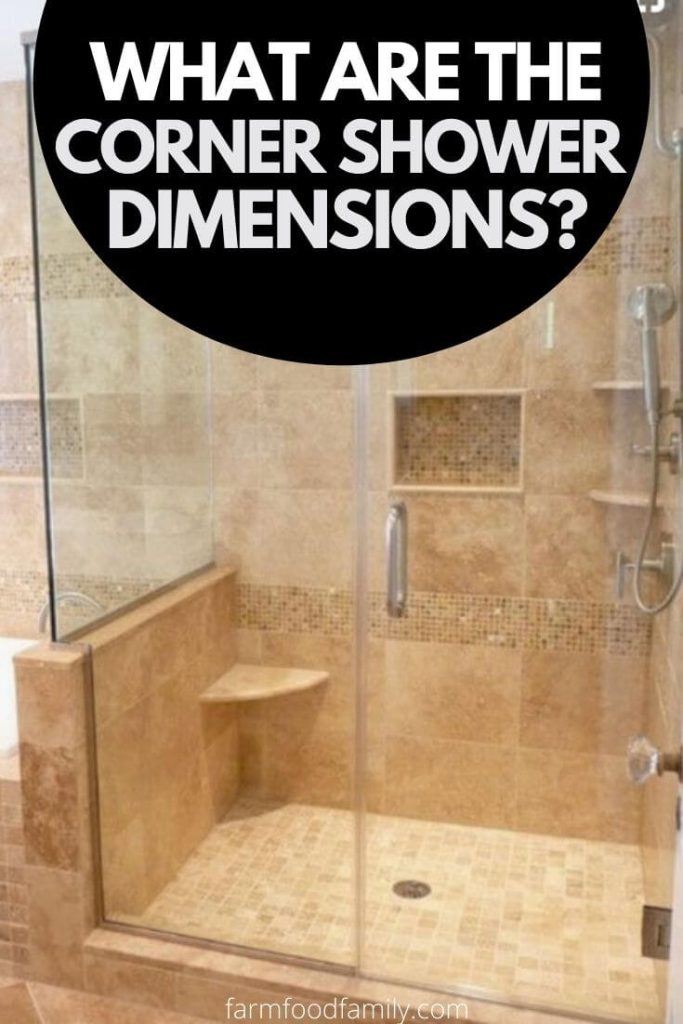 standard corner shower dimensions