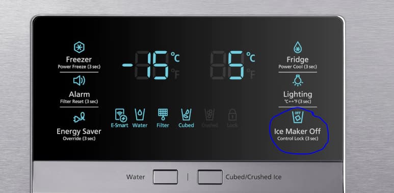 turn off ice maker refrigerator