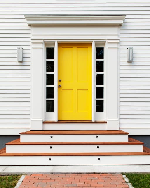 15 yellow front door for white house