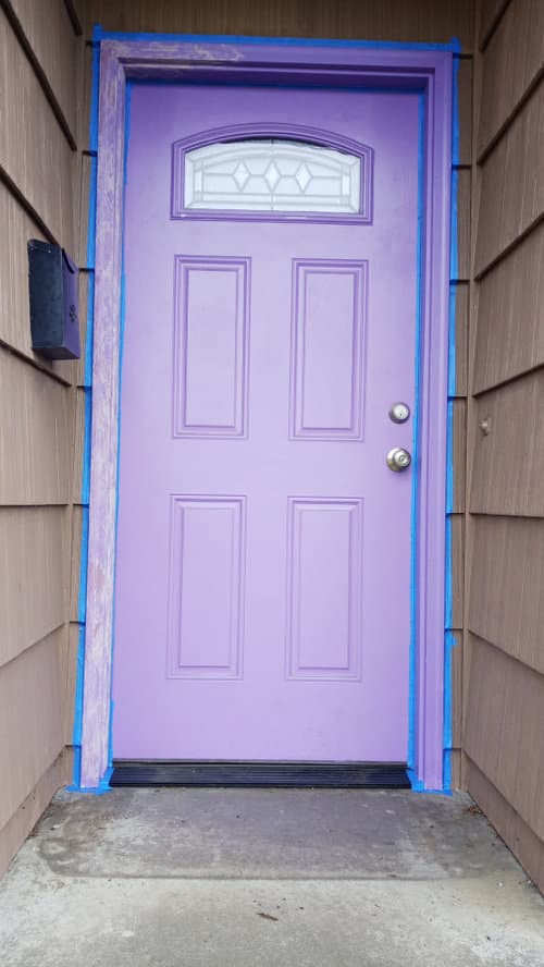 3 bright purple front door for brown houses