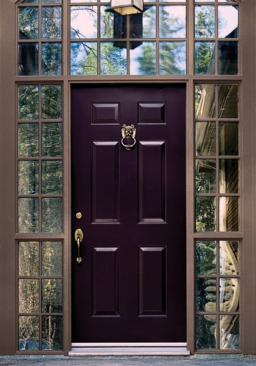 8 dark purple front door for brown houses