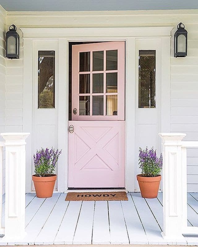 8 pink front door for white house
