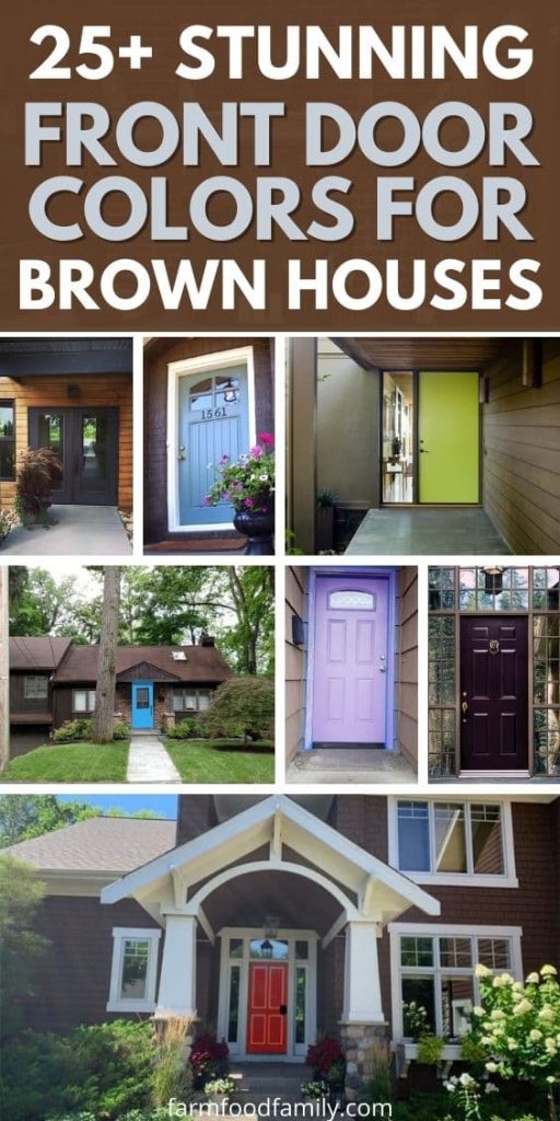 beautiful front door colors for brown houses