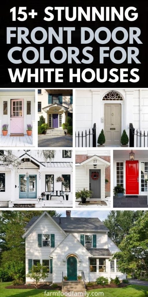 beautiful front door colors for white houses