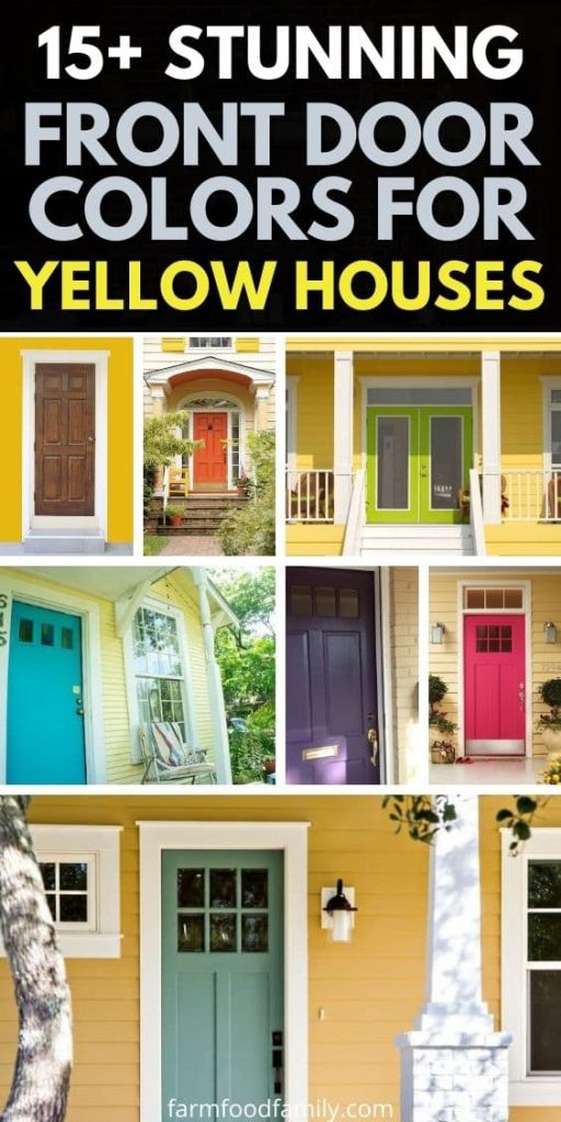 beautiful front door colors for yellow houses