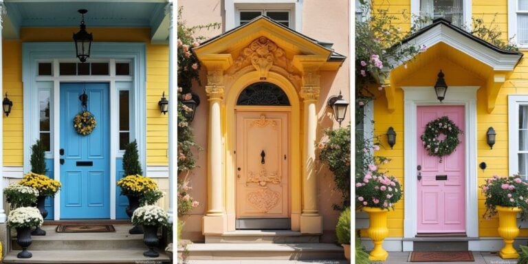 45 Best Front Door Colors For A Yellow House (Ideas and Designs)