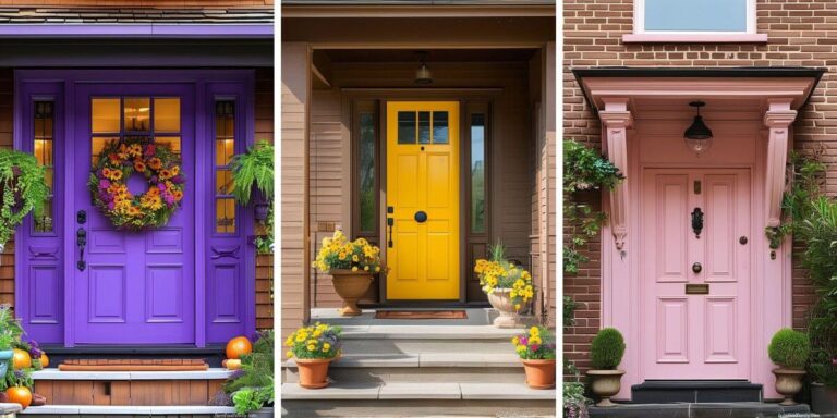 35+ Best Exterior Front Door Colors For A Brown House (Ideas and Designs)