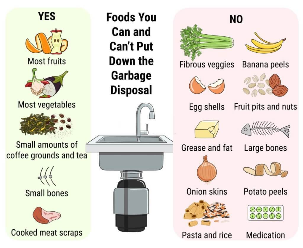foods you should not put in garbage disposal