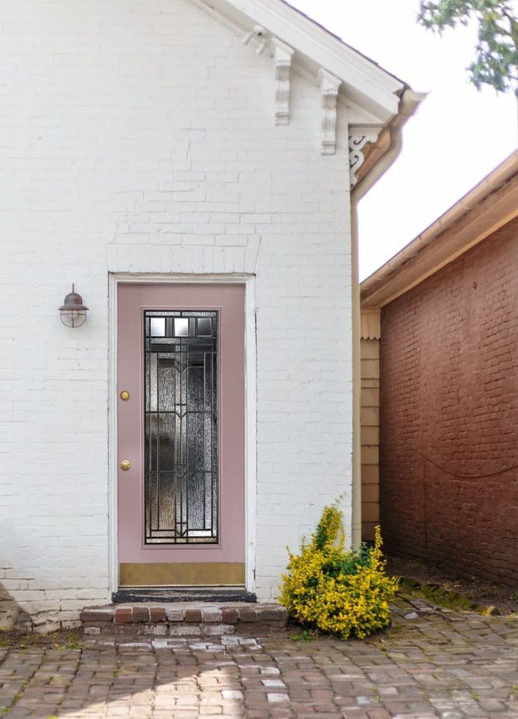 front door color for white brick house