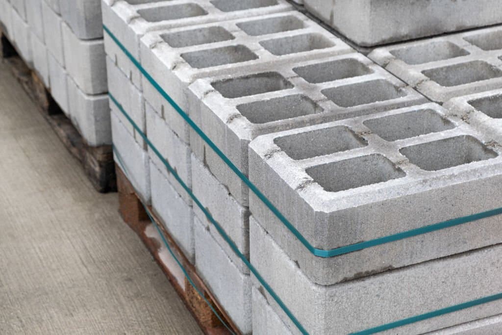 pallet of concrete cinder block