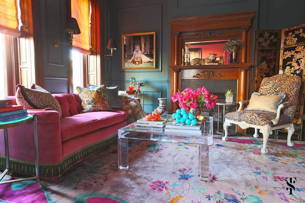 5 blue and pink living room ideas