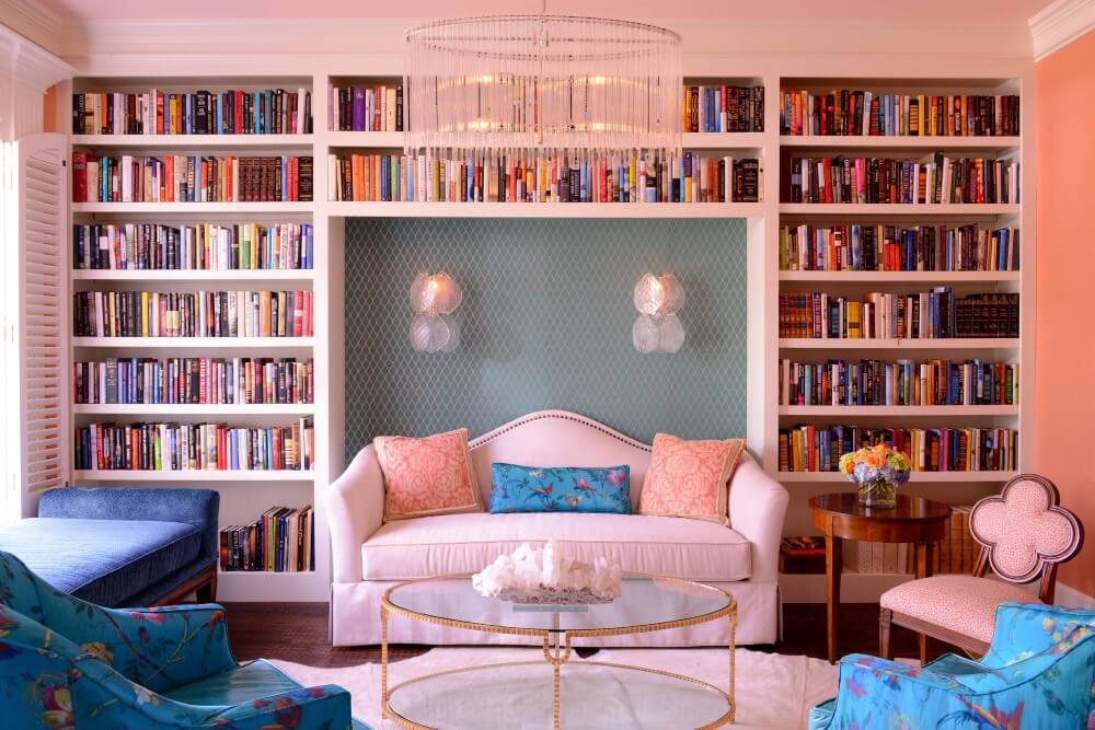 8 blue and pink living room ideas