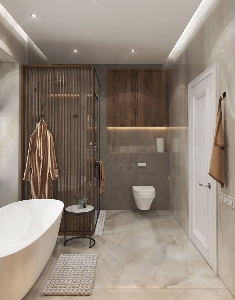 master bathroom with toilet