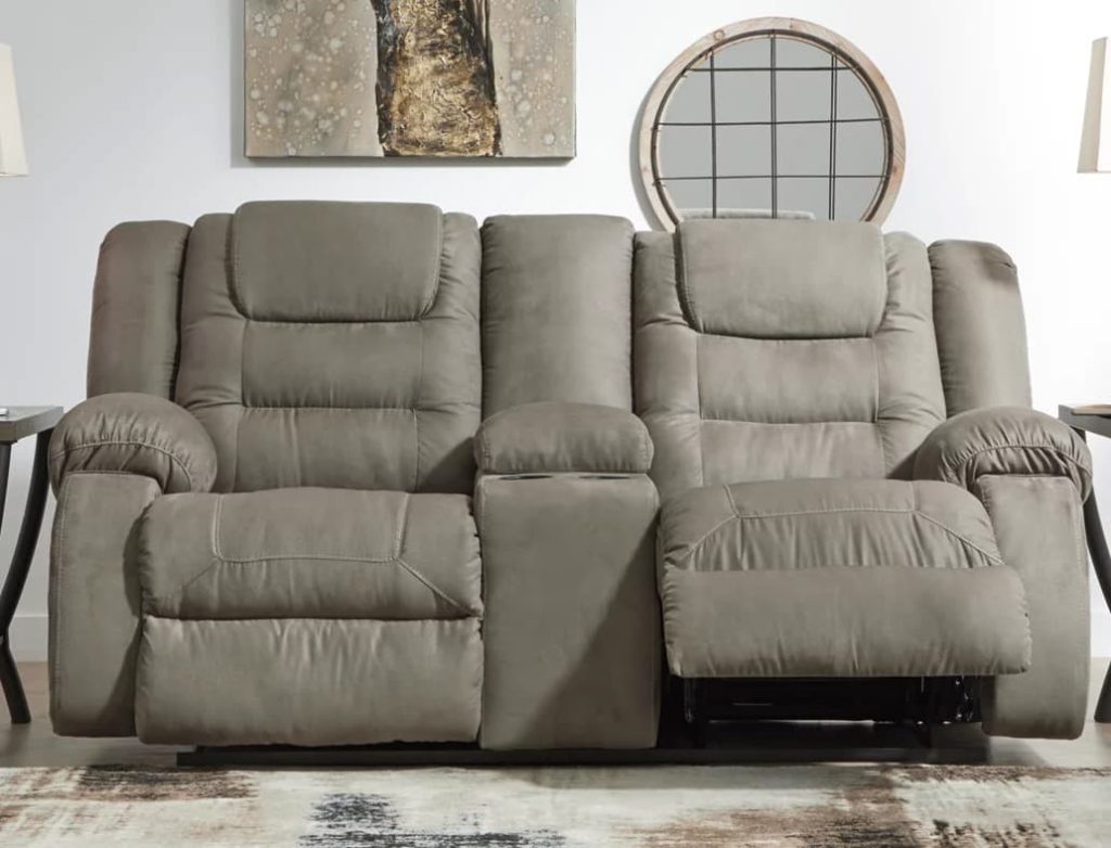mccade reclining loveseat with console
