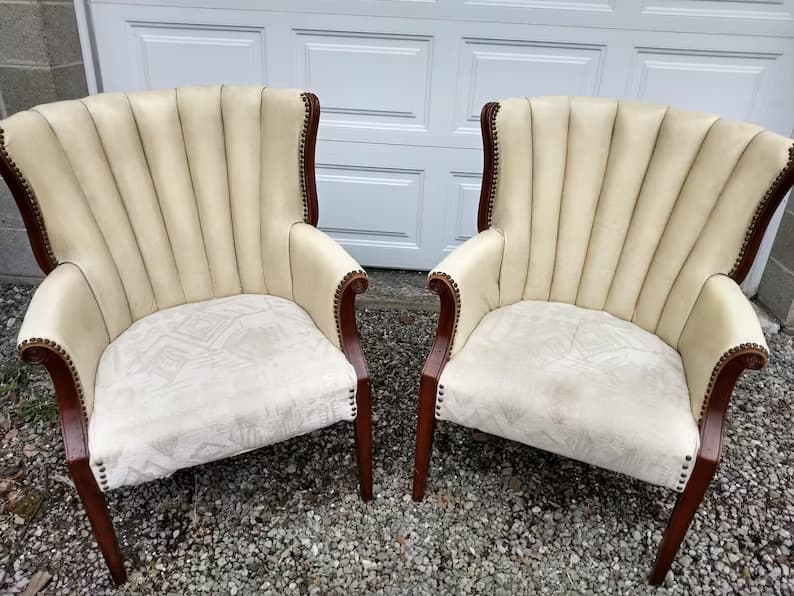 antique wingback chair