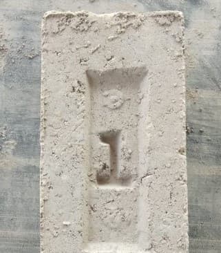 Frogged brick concrete blocks