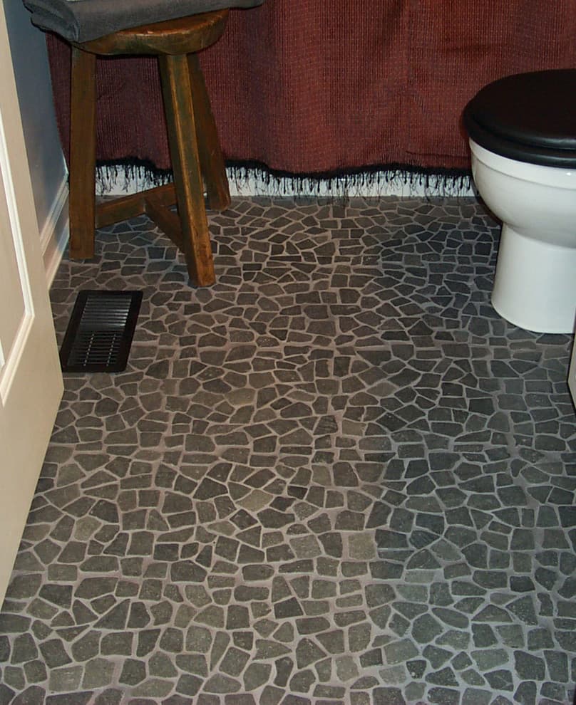 Mosaic bathroom floor tile