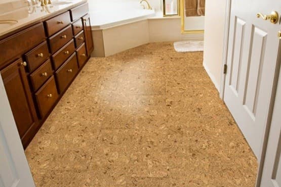 cork bathroom floor tile