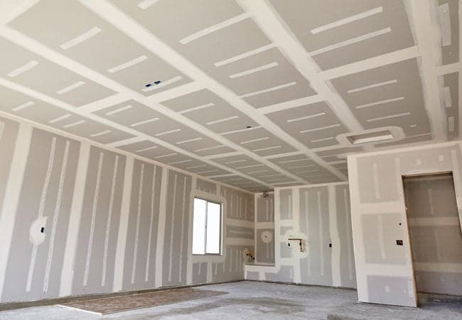 mud and tape drywall ceiling