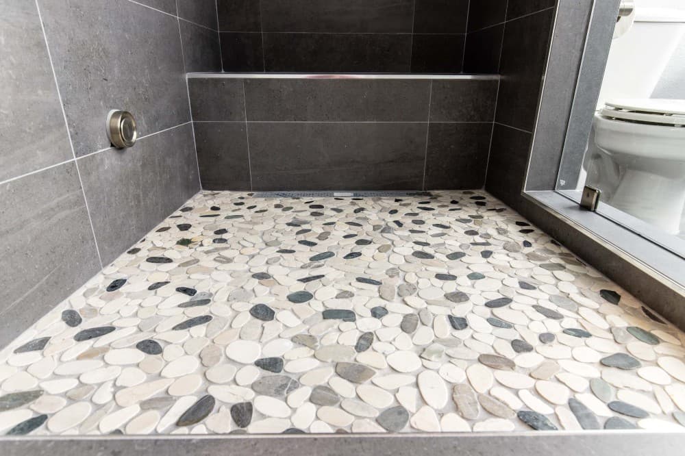 pebble bathroom floor tile