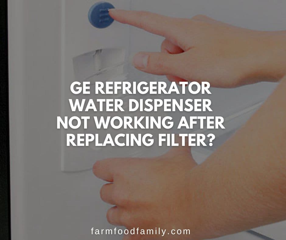 ge refrigerator water dispenser not working after replacing filter