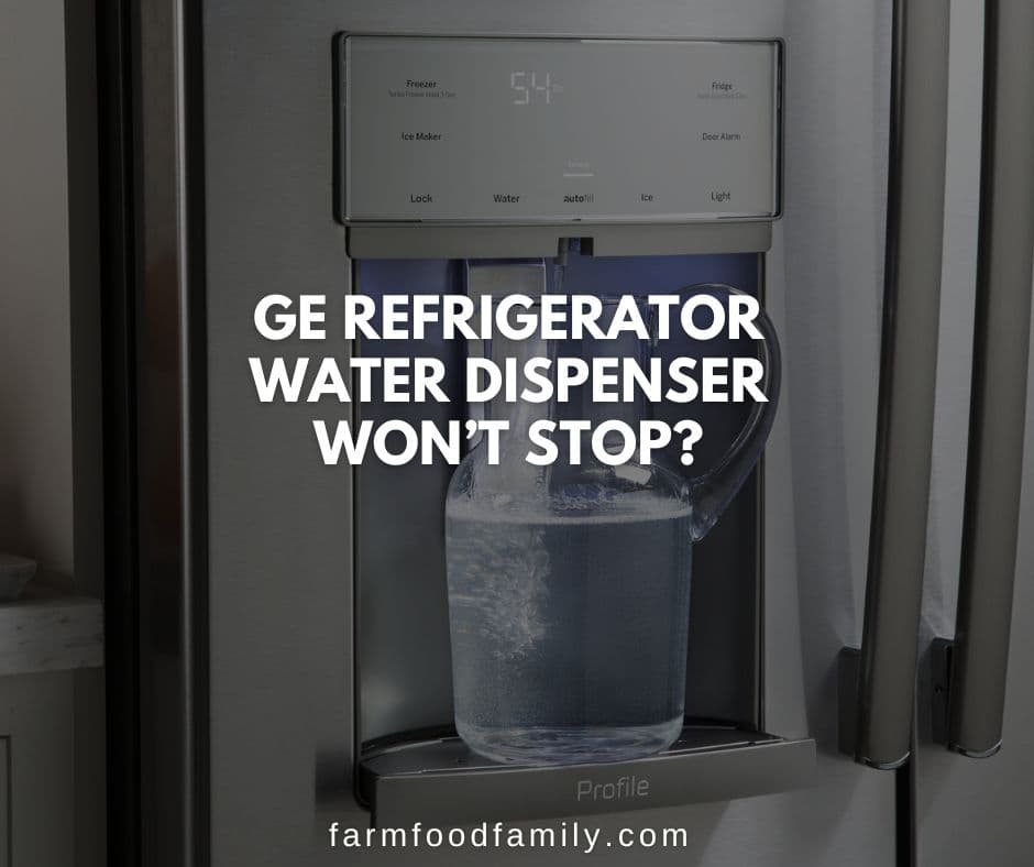 ge refrigerator water dispenser wont stops