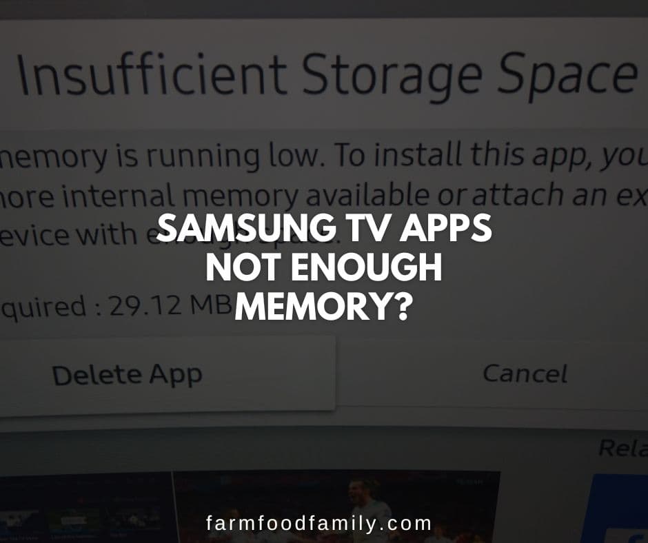 samsung tv apps not enough memory
