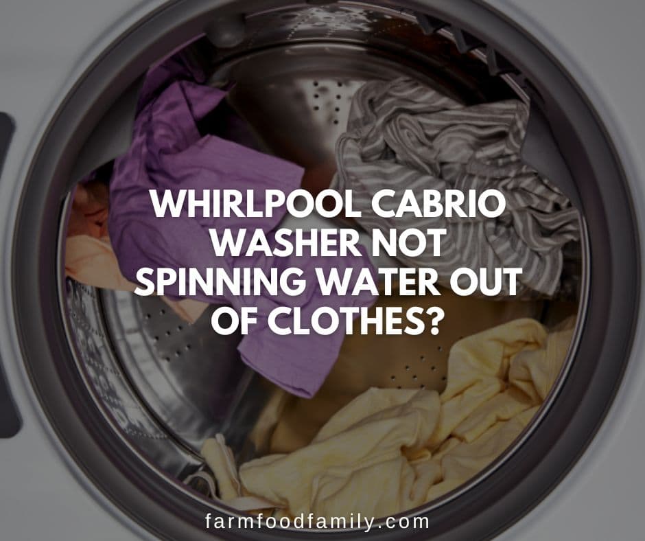 whirlpool cabrio washer not spinning water out of clothes