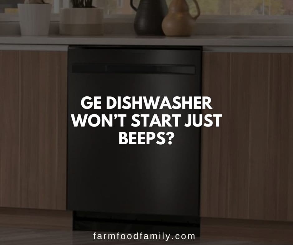 ge dishwasher wont start just beeps