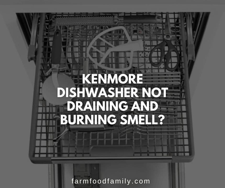 kenmore dishwasher not drain burning smell