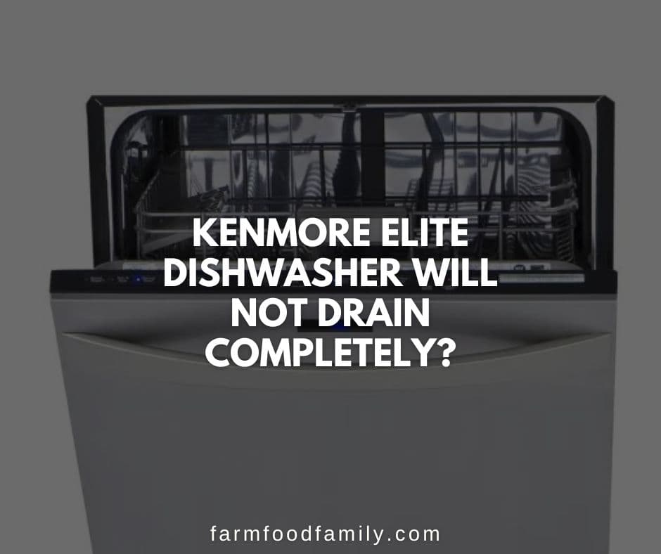 kenmore elite dishwasher not drain completely