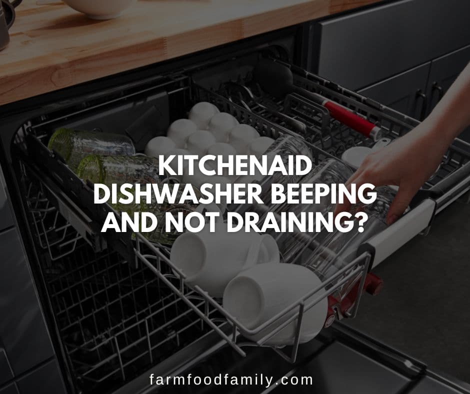 kitchenaid dishwasher not draining beeping