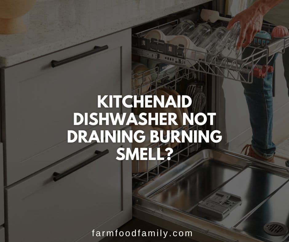 kitchenaid dishwasher not draining burning smell