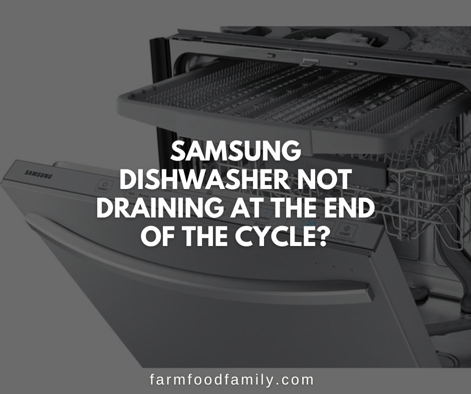 samsung dishwasher not draining at the end of cycle